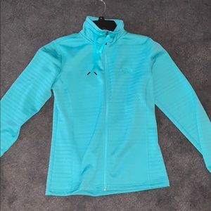 North Face Zip Up Teal Jacket